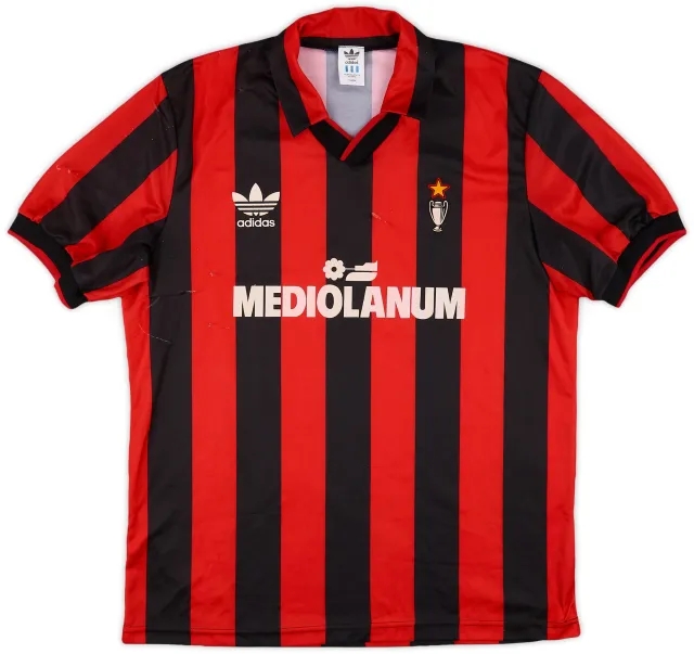 adidas 1990-91 AC Milan Home Shirt - 7/10 - (XL)