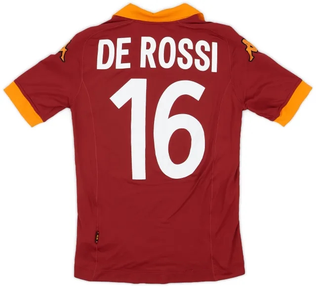 Kappa 2012-13 Roma Home Shirt De Rossi #16 - 6/10 - (XS)