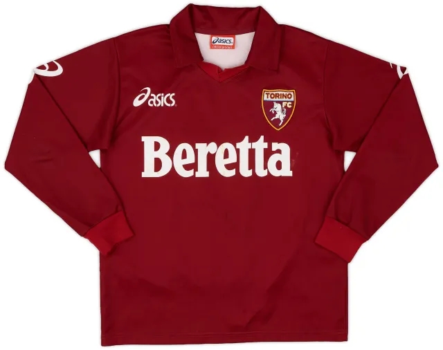 Asics 2005-06 Torino Home L/S Shirt #9 - 6/10 - (M.Boys)