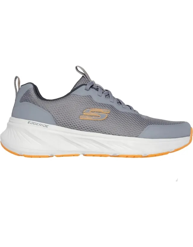 Skechers Men's Edgeride - Rekze Sneaker in Gray/Orange