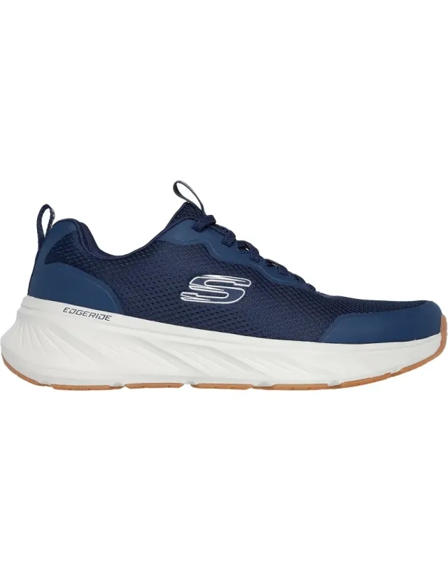 Skechers Men's Edgeride Sneaker in Navy Blue/White