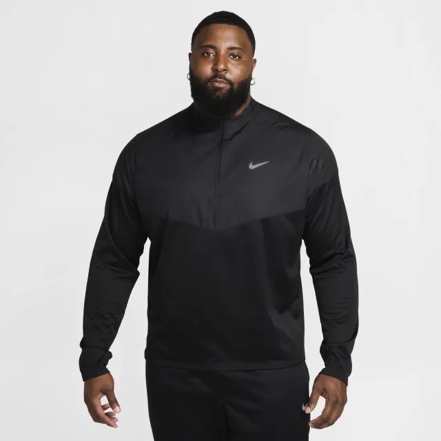 Nike Sphere Men's Therma-FIT Water-Repellent 1/2-Zip Running Top - Black - Recycled Polyester