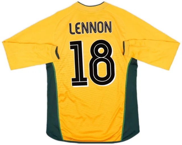 Umbro 2002-03 Celtic Away L/S Shirt Lennon #18 - 8/10 - (M)