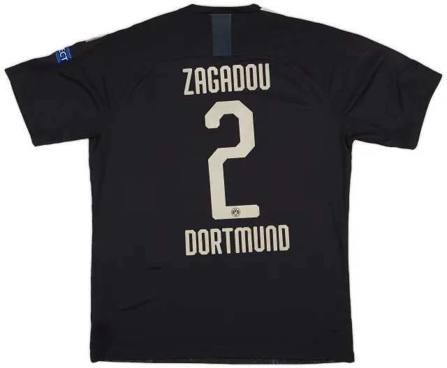 Puma 2019-20 Borussia Dortmund Player Issue Champions League Away Shirt Zagadou #2