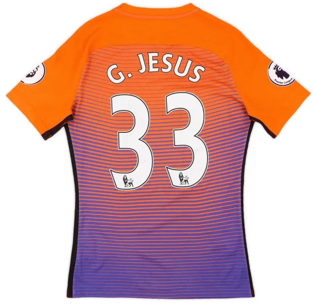 Nike 2016-17 Manchester City Authentic Third Shirt G. Jesus #33 - 3/10 - (XL)