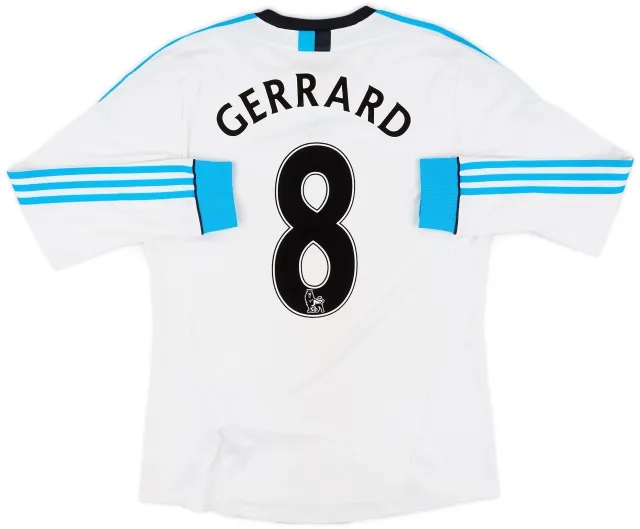 adidas 2011-12 Liverpool Third L/S Shirt Gerrard #8 - 6/10 - (M)
