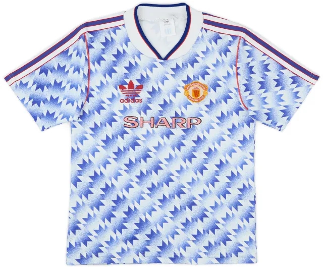 adidas 1990-92 Manchester United Away Shirt - 8/10 - (M.Boys)