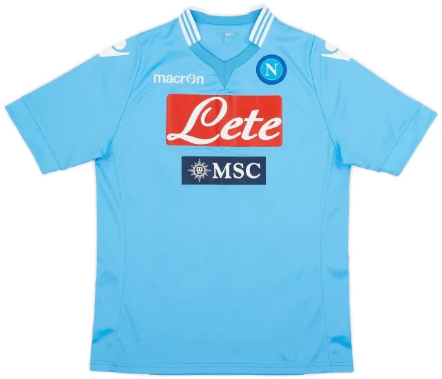 Macron 2013-14 Napoli Home Shirt - 8/10 - (S)