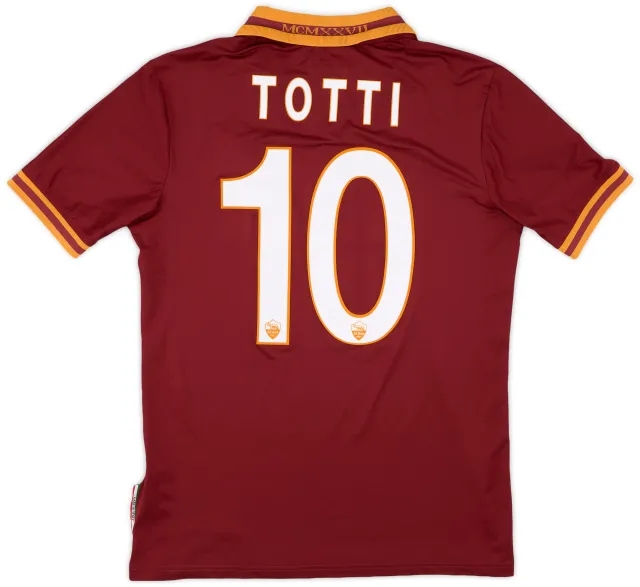 2013-14 Roma Home Shirt Totti #10 - 7/10 - (S)