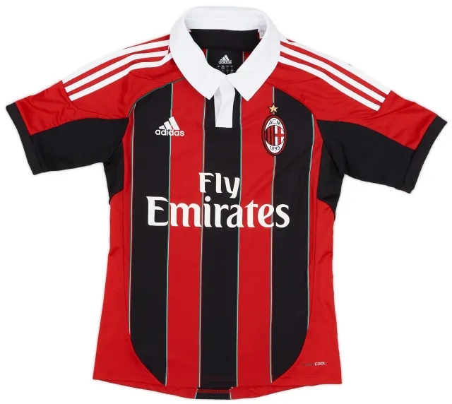 adidas 2012-13 AC Milan Home Shirt - 8/10 - (S)