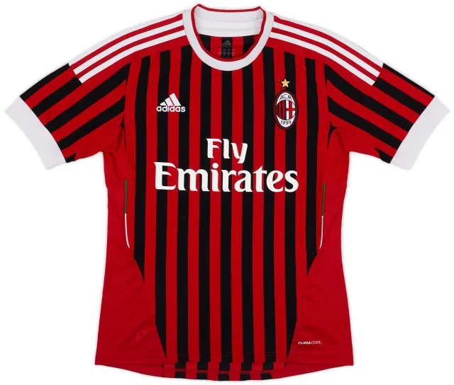 adidas 2011-12 AC Milan Home Shirt - 7/10 - (S)