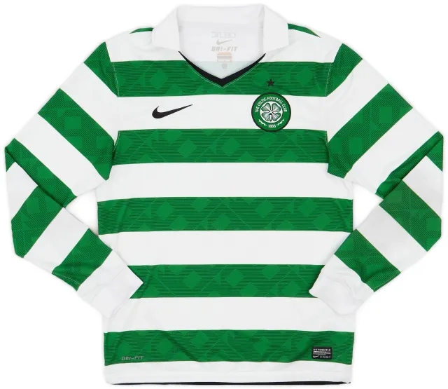 Nike 2010-12 Celtic Home L/S Shirt - 7/10 - (S)