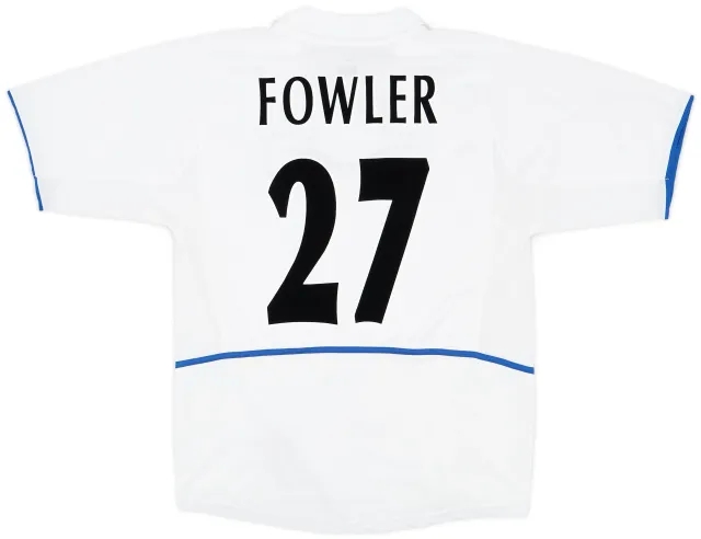Nike 2002-03 Leeds United Home Shirt Fowler #27 - 9/10 - (M)