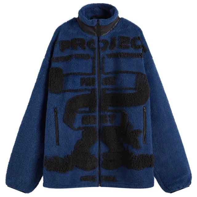 Y/Project Women's Paris' Best Jacquard Fleece Jacket Navy