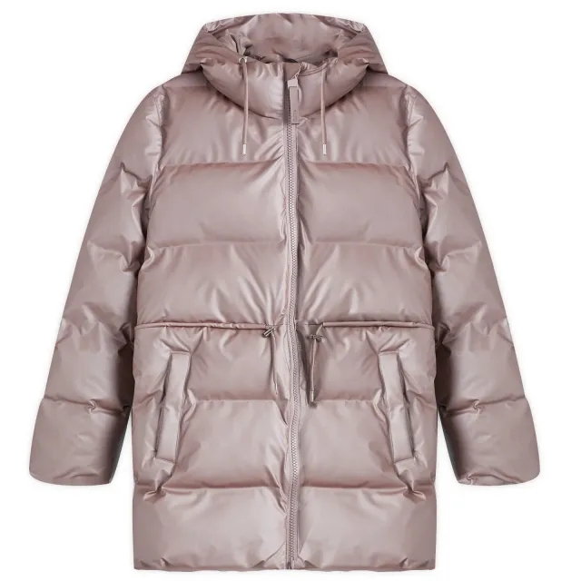 Rains Women's Alta Long String Puffer Jacket Muse