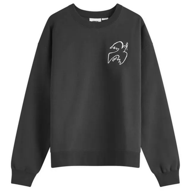 Obey Women's Peace Dove Crew Sweatshirt Digital Black