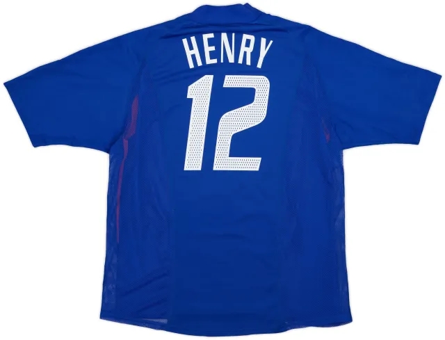 adidas 2002-04 France Player Issue Home Shirt Henry #12 - 6/10 - (XL)