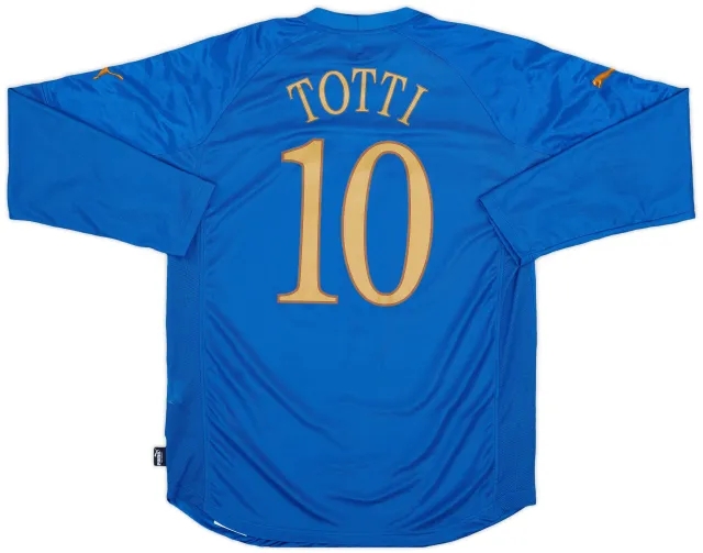 Puma 2004-06 Italy Home L/S Shirt Totti #10 (XL)