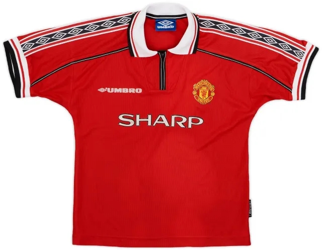 Umbro 1998-00 Manchester United Home Shirt - 8/10 - (S.Boys)