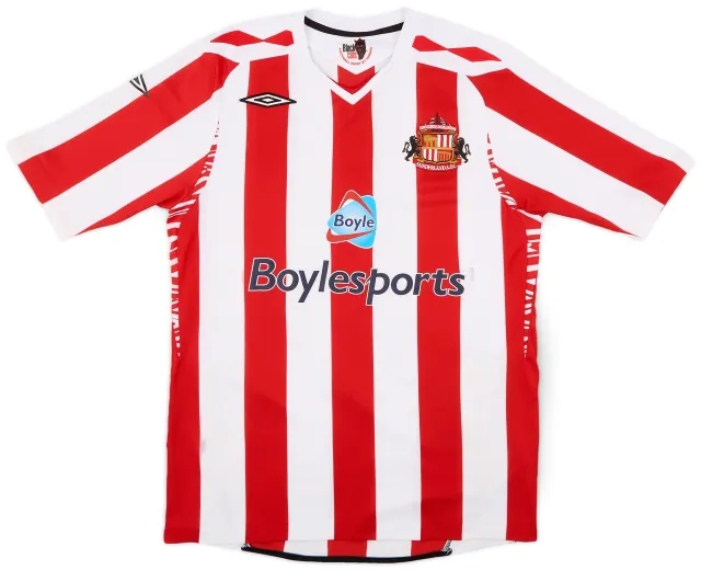 Umbro 2007-08 Sunderland Home Shirt - 6/10 - (M)