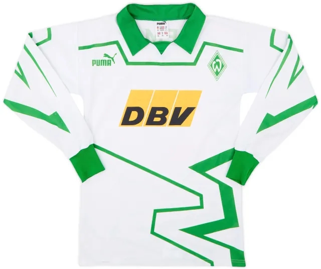Puma 1993-94 Werder Bremen Signed Home L/S Shirt - 6/10 - (XS)