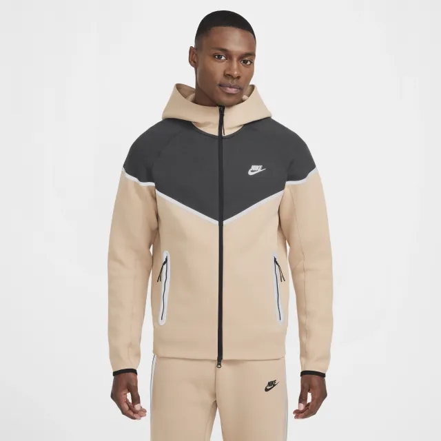 Nike Tech Windrunner Men's Fleece Full-Zip Jacket - Brown - Cotton/Polyester