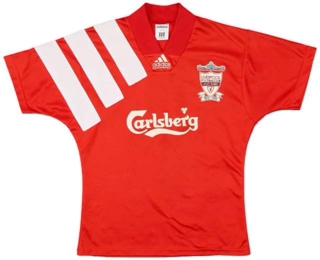adidas 1992-93 Liverpool Centenary Home Shirt - 7/10 - (M.Boys)
