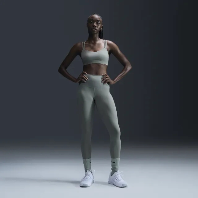 Nike Training Zenvy High Waisted 7/8 Leggings In Light Green