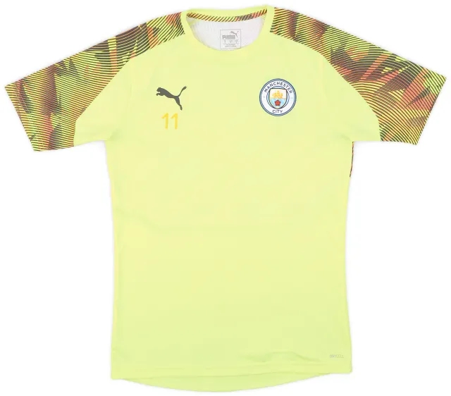 2019-20 Manchester City Puma Player Issue Training Shirt #11 - 10/10 - (S)
