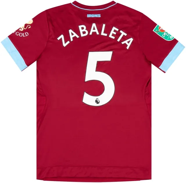 Umbro 2018-19 West Ham United Match Issue Carabao Cup Home Shirt Zabaleta #5