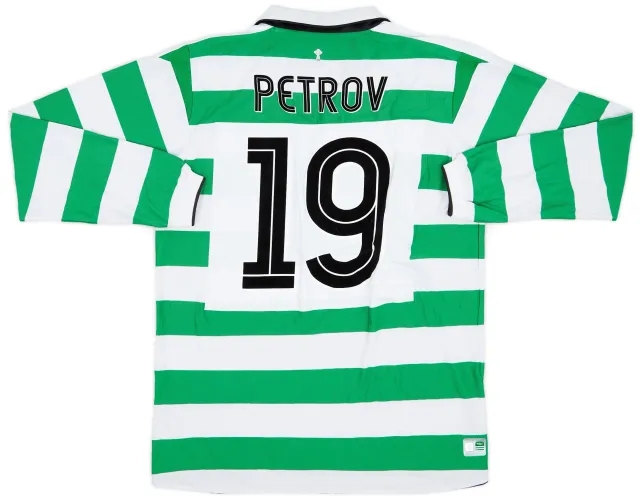 Umbro 2004-05 Celtic Home L/S Shirt Petrov #19 (L)