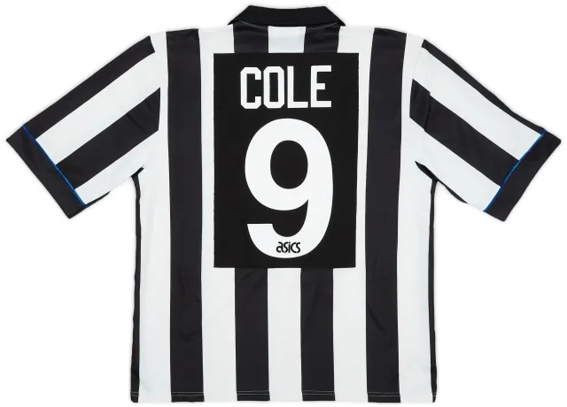 Asics 1993-95 Newcastle Home Shirt Cole #9 - 8/10 - (L)
