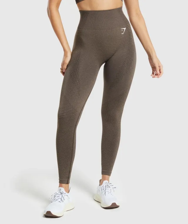 Gymshark Vital Seamless Leggings - Brown Marl