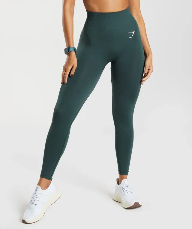Gymshark Vital Seamless Leggings - Woodland Green Marl
