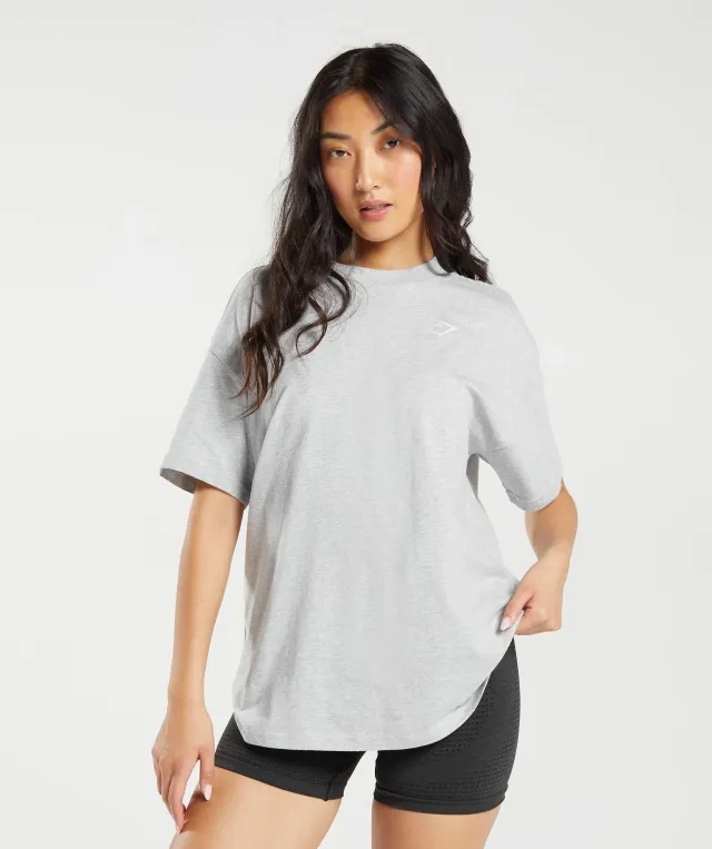 Gymshark Training Oversized T-Shirt - Light Grey Marl