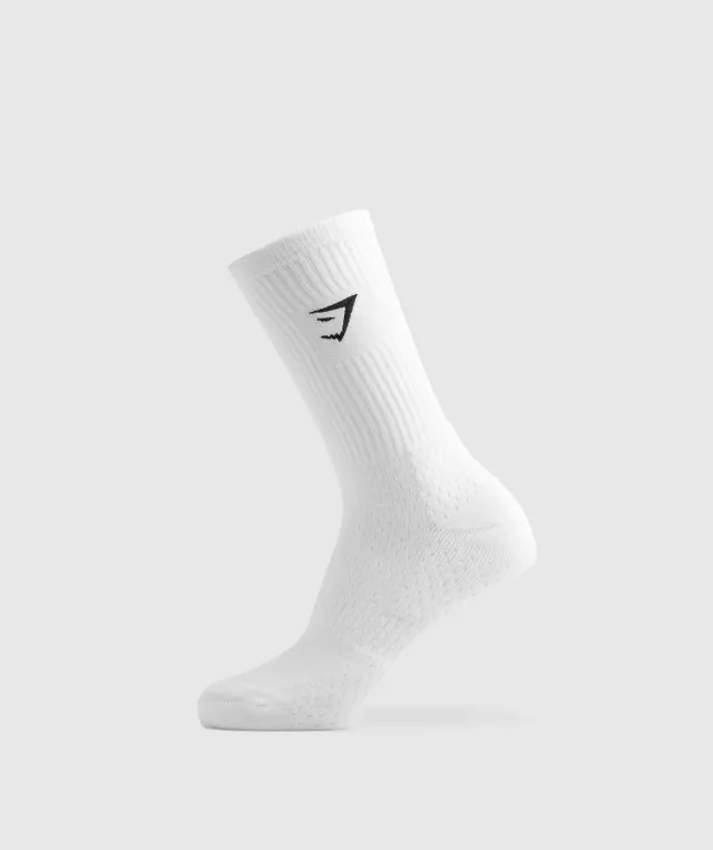 Gymshark Pre Prod Premium Sharkhead Crew Single - White