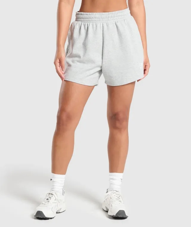 Gymshark Training Fleece Shorts - Light Grey Core Marl