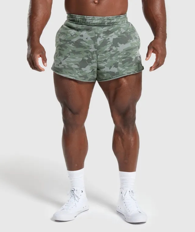 Gymshark Legacy Printed 4 Shorts - Unit Green
