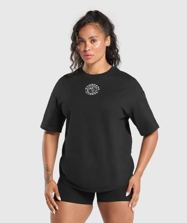 Gymshark Legacy Oversized T-Shirt - Black