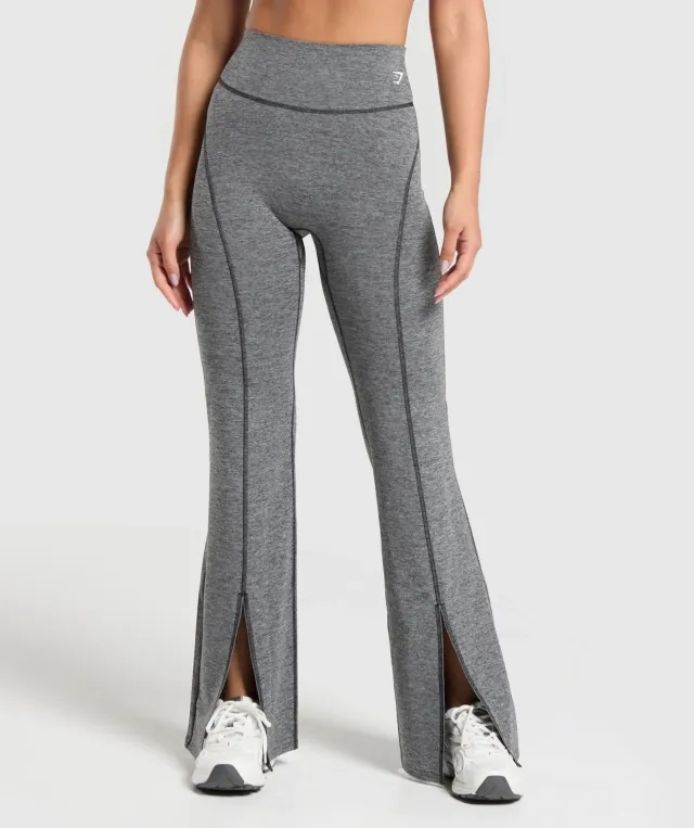 Gymshark Marl Flared Leggings - Black