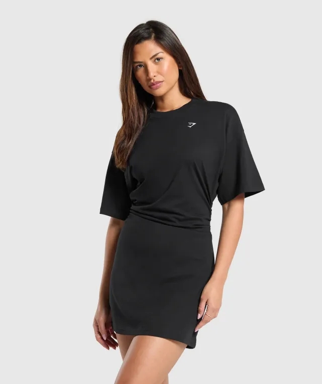 Gymshark Lifting Longline T-Shirt Dress - Black