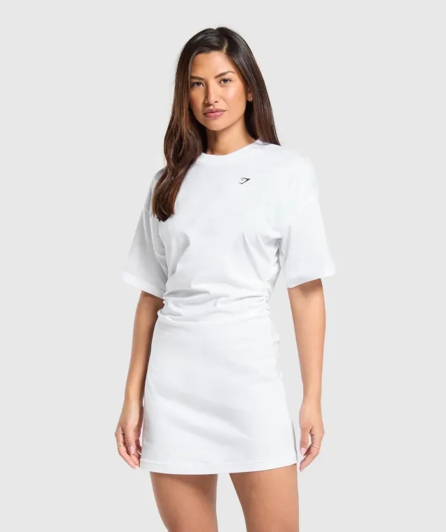 Gymshark Lifting Longline T-Shirt Dress - White