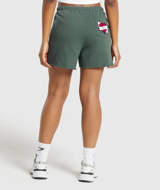 Gymshark Tattoo Shorts - Slate Teal