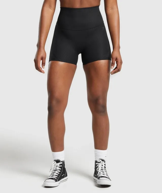 Gymshark Ribbed Shorts - Black