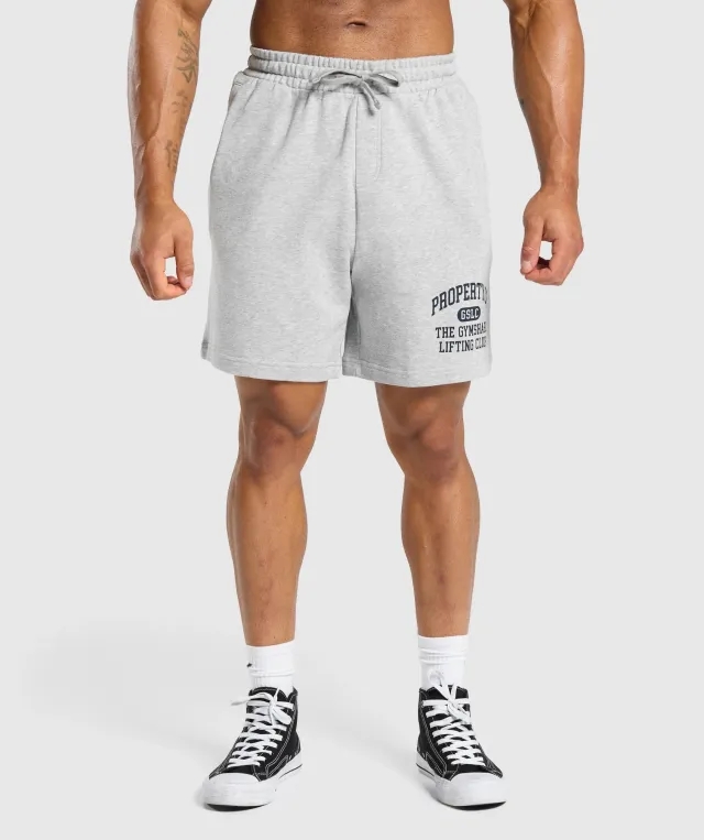 Gymshark Property Of 7 Shorts - Light Grey Core Marl