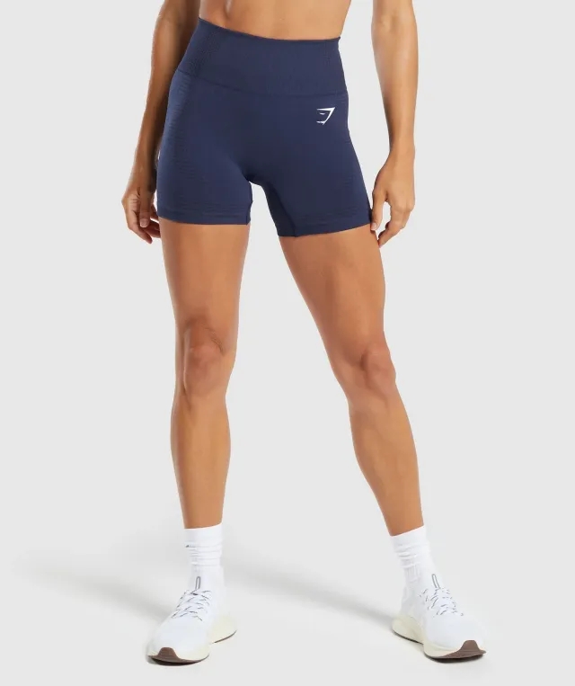 Gymshark Vital Seamless Shorts - Heavy Blue/ Marl