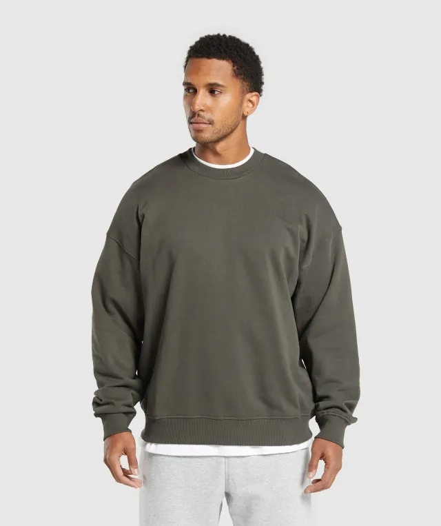 Gymshark Rest Day Essentials Crew - Strength Green