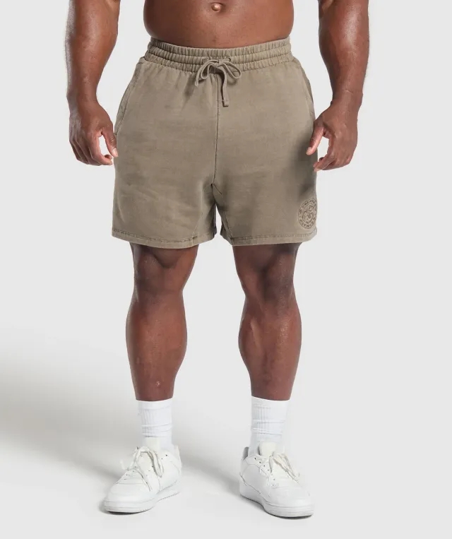 Gymshark Premium Legacy Shorts - Camo Brown