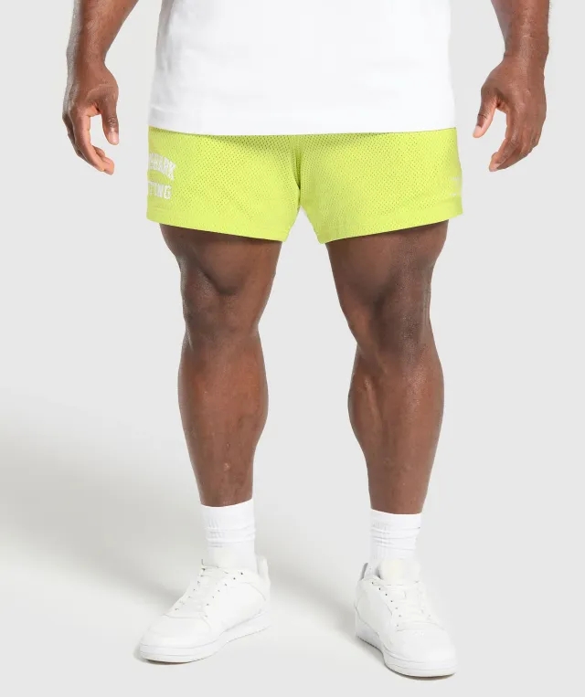 Gymshark Lifting Mesh 5 Shorts - Vivid Lime
