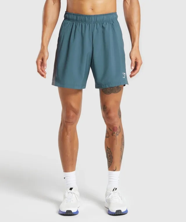 Gymshark Sport  7 Shorts - Cargo Blue/Grey